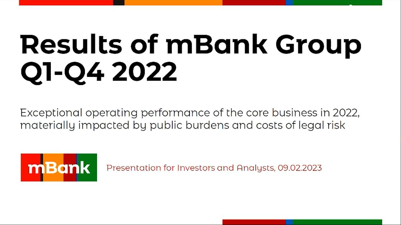 mBank Group Q1-Q4 2022 results