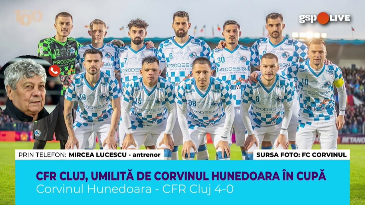 GSP Live » Mircea Lucescu felicită Corvinul Hunedoara, după ce a eliminat CFR Cluj din Cupa României: „Corvinul a meritat victoria”