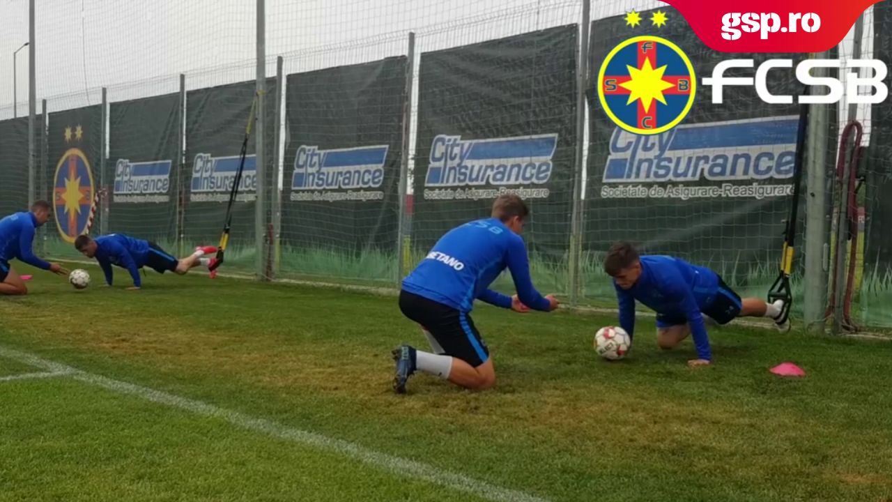  Imagini de la antrenamentele lui FCSB » Roș-albaștrii se pregătesc de restartul Ligii 1 în grupuri de câte 4