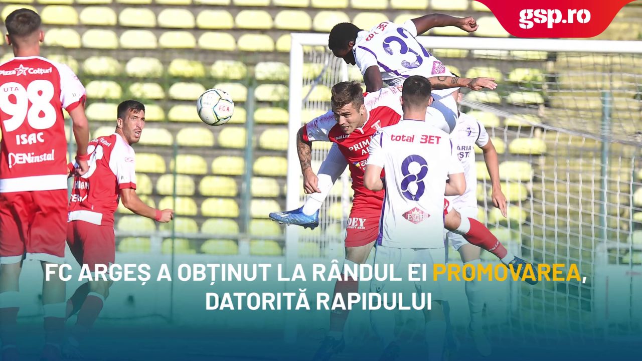 UTA și FC Argeș au promovat în Liga 1! DRAMATISM TOTAL: golul marcat de Rapid la ultima fază a decis tot